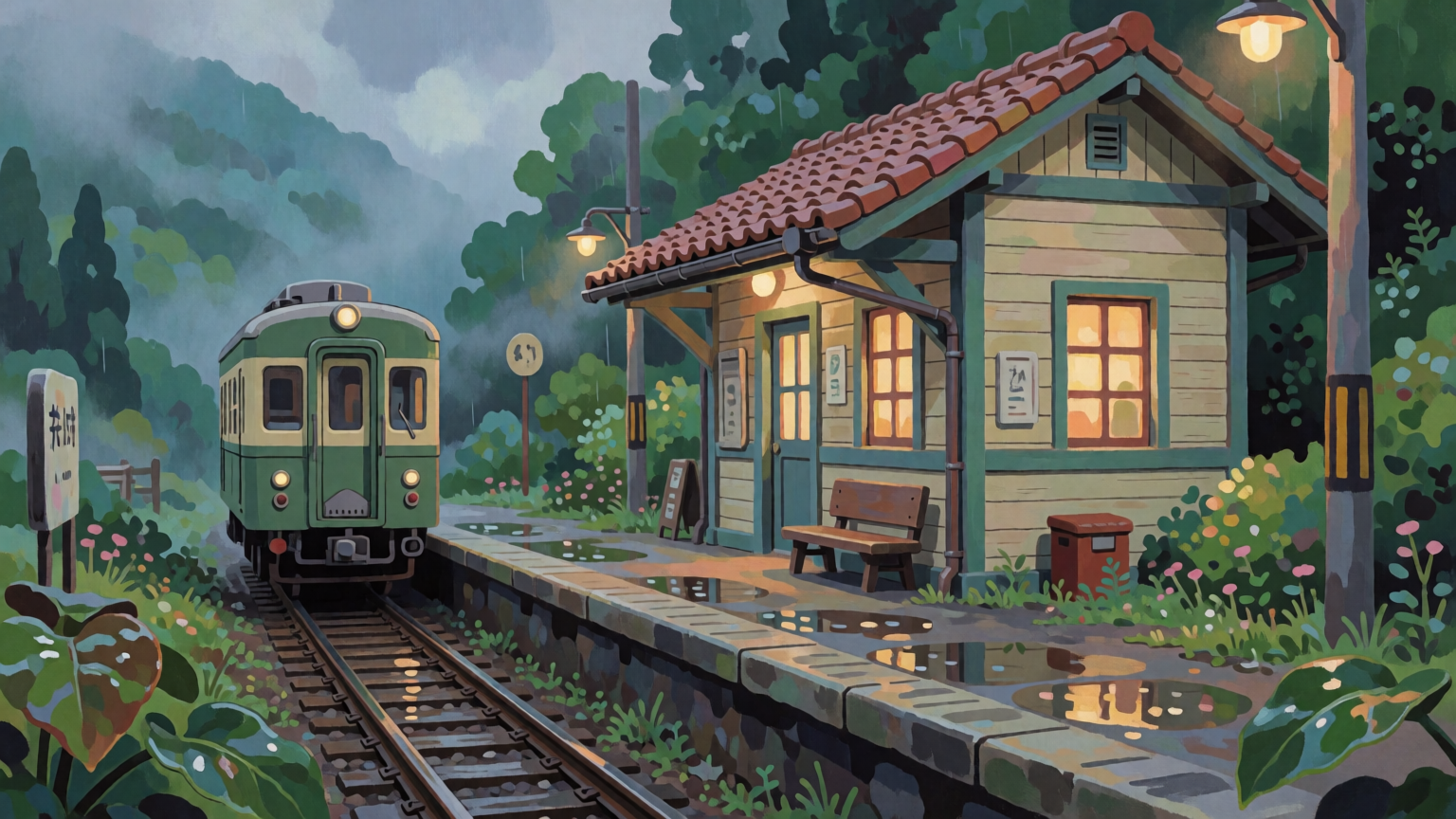 Peinture de référence de la gare forestière